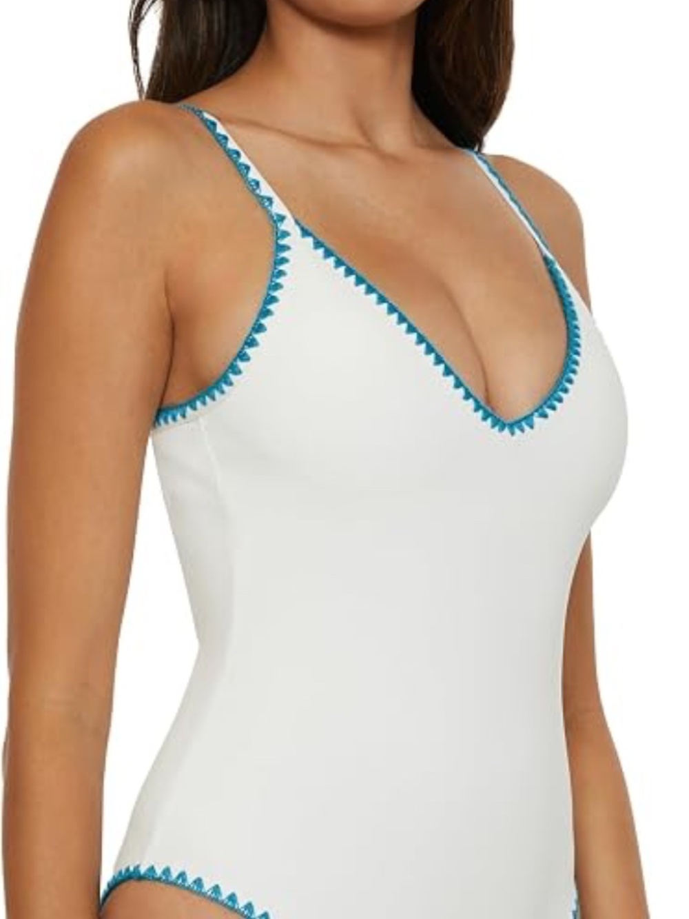Lucky Brand Marabella One Piece Swimsuit White Size Large - Picture 4 of 11